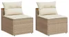 vidaXL Gartensofas ohne Armlehnen mit Kissen 2 Stk. Beige Produktbild-Vorschau 1