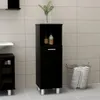 vidaXL Kúpeľňová skrinka čierna 30x30x95 cm Materiál drevo Náhľad obrázku produktu 2