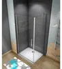 AICA Eckeinstieg 90x195cm Pendeltür mit Seitenwand 90cm 6mm Produktbild-Vorschau 3