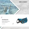 Borsa Street Nylon Ladies Gents Fanny Pack Belt Bag Blu Anteprima dell’immagine prodotto 2