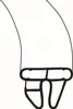 A black and white line drawing of a pool handrail profile. Produktbild-Vorschau