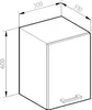 Hängeschrank Vicco R-Line Weiß 30 cm J-Shape, Model 39757 Produktbild-Vorschau 3