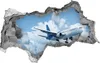 Selbstklebender Loch-3D-Aufkleber 95x73 cm Flugzeug im Produktbild-Vorschau 1