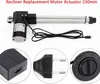 A recliner replacement motor actuator with accessories shown in separate circular insets. Náhled obrázku produktu