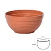 A terracotta-colored planter bowl is shown against a white background, with a diagram showing its dimensions below. Anteprima dell’immagine prodotto