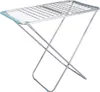 A silver and blue drying rack is shown against a white background. Produktbild-Vorschau