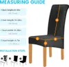 4 Stück XL Velvet Stretch Esszimmerstuhl Hussen - Elasthan Produktbild-Vorschau 2