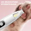 Hund Pfotenschneider mit LED leiser Tierhaarschneider USB Produktbild-Vorschau 6