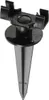 A black outdoor garden socket with a spike for ground insertion. Produktbild-Vorschau