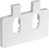 A white plastic mounting bracket with two oval openings. Náhľad obrázku produktu