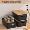 6 cestos de almacenamiento con tapa, capacidad de 5 litros, Vista previa de la imagen del producto 4