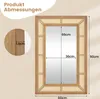 A mirror with dimensions and details shown. Podgląd zdjęcia produktu
