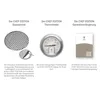 Collage of product accessories and warranty information for a grill. Produktbild-Vorschau