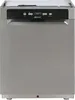 A front view of a stainless steel dishwasher with a black control panel. Produktbild-Vorschau