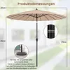 COSTWAY Parasol 265cm, Parasol de jardin avec manivelle Voir les images du produit 3