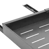 A close-up view of a gray telescopic drawer with visible sliding rails. Podgląd zdjęcia produktu