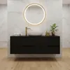 RODAN | Szafka pod Umywalkę - Czarna - 120 cm - Z Blatem - Podgląd zdjęcia produktu 4