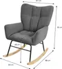 ML-Design houpací křeslo tmavě šedé houpací křeslo froté Náhled obrázku produktu 6