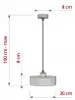 LUXOLAR - LED Pendelleuchte Beige/Gold E27 60W - Hängelampe Produktbild-Vorschau 7