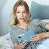 Selencia Echtleder Klapphülle iPhone Xr - Air Blue Produktbild-Vorschau 4