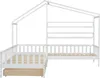 Sweiko kinderbed, type huisbed met lades en planken, Productafbeelding-voorbeeld 2