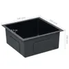 vidaXL Lavello da cucina a mano in acciaio inox nero Anteprima dell’immagine prodotto 17