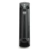 The back of a black remote control is shown against a white background. Voir les images du produit