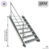 A metal staircase with a handrail against a white background. Anteprima dell’immagine prodotto