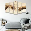 Obraz na plátne v 5 sekciách stvorenie adama 150x100 cm Náhľad obrázku produktu 3