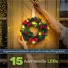LED Türkranz Ø30 cm mit roten Schleifen Äpfeln 15 Produktbild-Vorschau 3