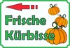 Verkaufsschild Schild Kürbis zu verkaufen  Pfeil nach links Produktbild-Vorschau 1