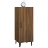 vidaXL Sideboard brun aspect chêne 34,5x34x90 cm Bois Voir les images du produit 6