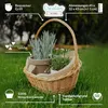 Creative Home Weidenkorb Oval mit Schrägem Griff | 45 x 32 Produktbild-Vorschau 4