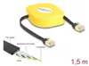 Delock RJ45 Aufrollkabel Cat.6A STP 1,5 m schwarz / gelb Produktbild-Vorschau 6
