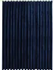 A full-frame shot of a dark blue velvet curtain hanging from a rod. Náhled obrázku produktu