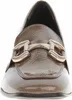 A close-up, front-facing view of a single women's loafer shoe. Produktbild-Vorschau