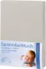 A product image of a baby fitted sheet with a baby pictured on the packaging.