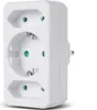 A white electrical adapter with three sockets. Anteprima dell’immagine prodotto