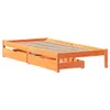 Möbel Massivholzbett ohne Matratze Wachsbraun 90x200 Produktbild-Vorschau 3
