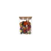 A clear glass jar filled with colorful candies, topped with a bamboo lid. Produktbild-Vorschau