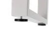 Close-up of the adjustable foot of a white metal table leg. Anteprima dell’immagine prodotto