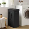 FABATO 60L schmaler Wäschekorb mit Deckel, faltbarer dünner Produktbild-Vorschau 4