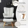 Ergonomické bílé houpací křeslo s podnožkou, pohodlné Náhled obrázku produktu 7