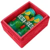 Two cans of beverage with fruit and leaf designs are placed in a red box. Produktbild-Vorschau