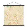 MuchoWow® Textilposter Karlsruhe - Stadtplan - Vintage - Produktbild-Vorschau 1