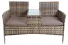 Polyrattan Gartenbank Sitzbank 2-Sitzer Gartenmöbel Produktbild-Vorschau 2