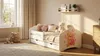 Lit bébé Happy Babies - Avec matelas, tiroir et barrière de Voir les images du produit 3