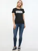 MUSTANG Damen, T-Shirt Alina C Logo Tee, S, Schwarz, sport, Produktbild-Vorschau 6