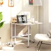 HOMCOM Eettafel, inklapbaar, keukentafel met wielen en Productafbeelding-voorbeeld 7