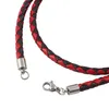 Lederkette Lederband Herren Halskette Schwarz Rot 17-100 cm Produktbild-Vorschau 2